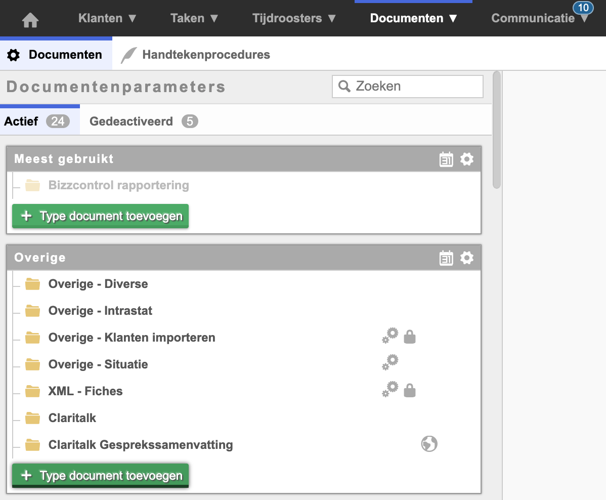 Type document toevoegen